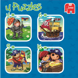 Kinderpuzzel - Stoere jongens (4+6+9+16)