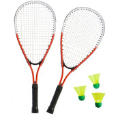 SportX Power Badminton Set in tas Rood