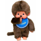 Monchhichi Jongen blauwe slabber (20cm)