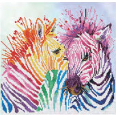 Diamond Dotz ® painting - Rainbow Zebras