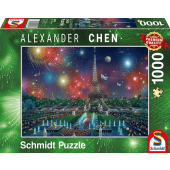 Schmidt -Vuurwerk bij de Eiffeltoren (1000) - Puzzel