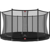 BERG Trampoline Favorit InGround 430 Zwart + Veiligheidsnet Comfort