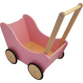 Houten Poppenwagen Zachtroze