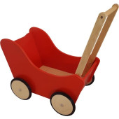 Houten Poppenwagen Rood