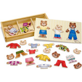 Melissa & Doug - Mix 'n Match Houten Berenfamilie (45-delig)