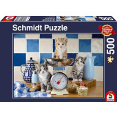 Schmidt - Katten in de keuken (500) - Puzzel